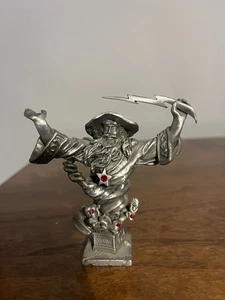 Vintage Parmalene Raycliffe 1989 Zinn Zauberer Figur - Bild 1 von 4