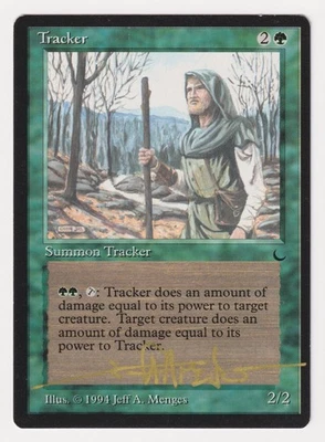 Gold Signed Tracker MP The Dark Artist Jeff A. Menges MTG Magic Reserved List! - Image 1 of 2