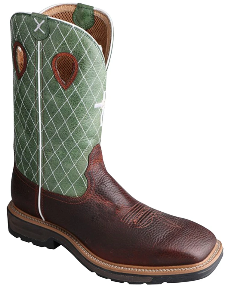 Bota de trabajo Twisted X Lite Western para hombre - Puntera de acero - Tallas extendidas - MLCS002 X Foto 1 de 1