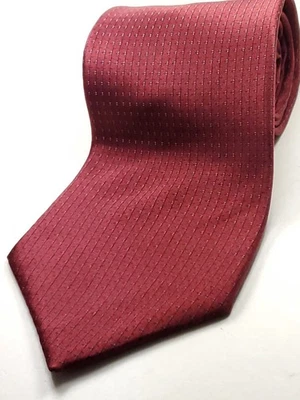 LOUIS FERAUD 复古美国制造 100% 真丝领带男式红色领带新品 — 第 1/4 张图片