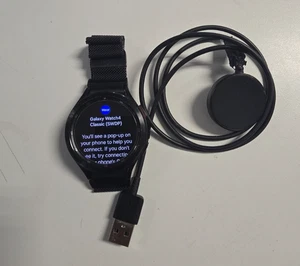 Samsung Galaxy Watch4 Classic SM-R890 46mm Stainless Steel Smartwatch - Black - Photo 1 sur 4