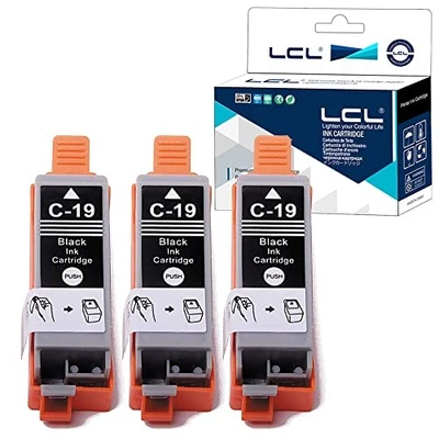 LCL Compatible Canon BCI-19 BCI-19BK Ink Cartridges (3-Pack) for PLXUS IP100 - Image 1 of 4