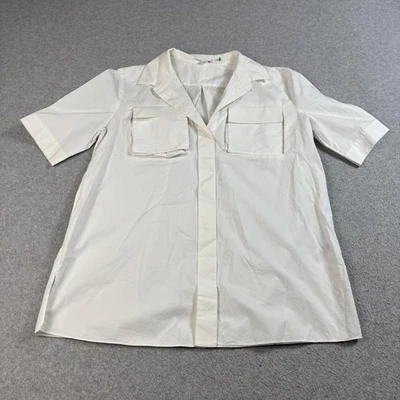 Camisa COS Mujer 6 Blanco Algodón Manga Corta Botón Academia Heritage Cápsula LEER Foto 1 de 4