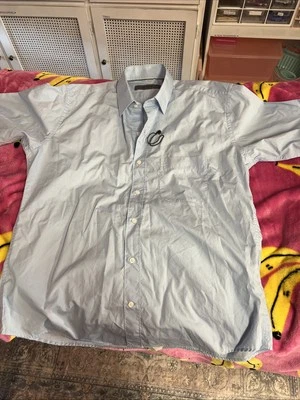 Givenchy платье рубашка мужская синий бизнес 18 1/2 2/3 на пуговицах - Изображение 1 из 4