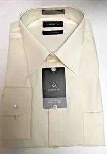 MEN'S BUTTON DOWN SHIRT CREAM COLOR SIZE (XXL) 18- 34/35 NEW IN PACKAGE - Picture 1 of 2