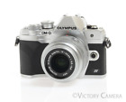 Olympus E-M10 Mark IV Chrome Mirrorless Camera w/ 14-42mm Zoom Lens -Clean-