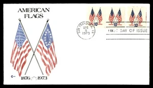 Mayfairstamps US FDC 1973 US Flags Crossed First Day Cover aar_90579 - Picture 1 of 2