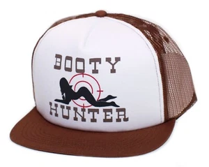 Sombrero Estampado Booty Hunter Gorra Ala Plana Adulto Ajustable Marrón/Blanco - Imagen 1 de 2