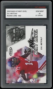 Tarjeta de novato DK Metcalf 2019 Sage Hit Next Level 1er grado 10 NFL #63 Seahawks - Imagen 1 de 1