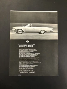 1962 CHYSLER 300-H 300 H ORIGINAL VINTAGE PRINT AD ADVERTISEMENT PRINTED - Picture 1 of 1