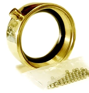 Adattatore girevole idrante di ricambio 2-1/2" NST con vite e sfere ottone lucido - Foto 1 di 7