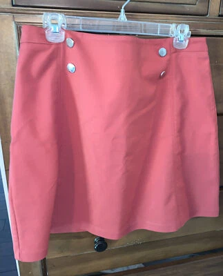 7th Ave New York and Co skirt 12 Soft Muted Red Salmon NWOT - Image 1 of 2