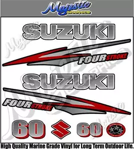 SUZUKI 60hp - FOURSTROKE - OUTBOARD DECALS - Picture 1 of 1