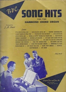 BVC Song Hits for the Hammond Chord Organ 1955 Music Book - Picture 1 of 2