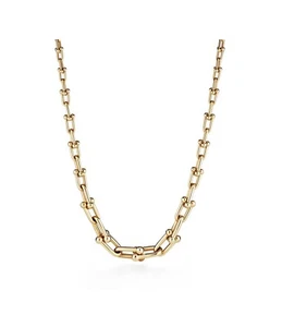 House Of Harlow 1960 Graduated U-Link Gold Filled Plated Chain Necklace - Picture 1 of 5