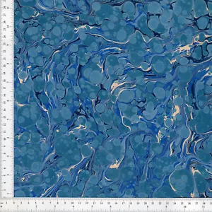 Hand Marbled Paper for Bookbinding and Restoration 48x67cm 19x26in Series f738 - Picture 1 of 1