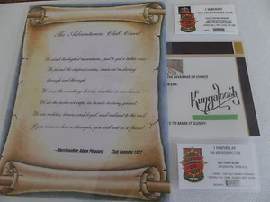 WALT DISNEY "ADVENTURERS CLUB SCROLL" LA STORIA, CARTE CLUB & BONUS KUNGALOOSH - Foto 1 di 12