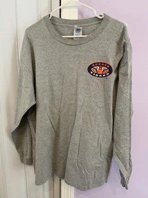 Vintage  Auburn Tigers Long Sleeve T Shirt Gray NCAA Sz XL Delta - Image 1 of 4