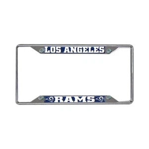 New Football Los Angeles Rams Chrome License Plate Frame Metal 12.5" x 6" - Picture 1 of 1
