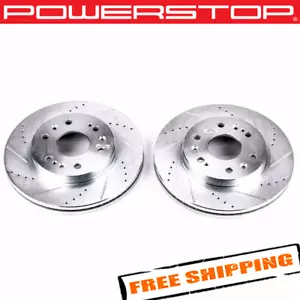 Power Stop AR8654XPR Evolution Drilled & Slotted Front Brake Rotors - Picture 1 of 2