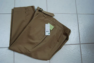 Calça caqui LIZ GOLF Anissa cropped frente plana nova com etiquetas 12 - Imagem 1 de 4