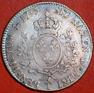 1745 T France ECU Louis XV 229.000 Exemplar Mint:Nantes KM#512.20 - Picture 1 of 2