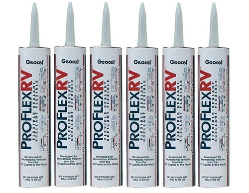 GEOCEL GC28928 GC28128 PROFLEX RV FLEXIBLE SEALANT CRYSTAL CLEAR 10 OZ ...