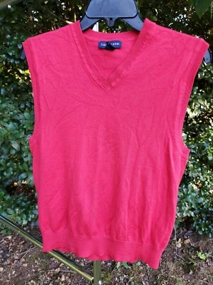 Boys Lands' End Red  V-Neck Sweater Vest / Size Small - Image 1 of 4
