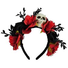 Skeleton Headband Day of the Dead Halloween Costume Skull Rose Hair Band Cosplay