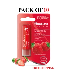 10 X Himalaya Herbal Pure STRAWBERRY SHINE Lip Care Lip Balm 4.5gm /FREE SHIP - Picture 1 of 18