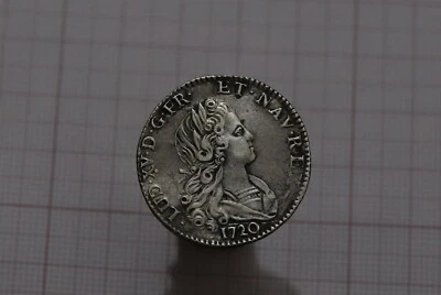 🧭 🇫🇷 FRANCE PETIT LOUIS D'ARGENT 1720 W RARE SHARP DETAILS B49 #K9008. - Image 1 of 3