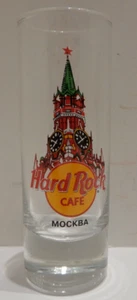 Hard Rock Cafe Mockba Moscow Tall Clear Shooter Shot Glass with Box - Picture 1 of 1