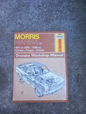 Haynes 074 Morris Marina 1.8 1971 - 1978 1798cc Hardback workshop manual - Image 1 of 3
