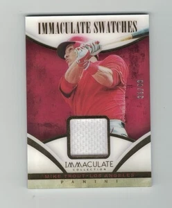 MIKE TROUT 2014 Panini Immaculate GOLD ACETATE JERSEY #35/49 Swatches Angels SP - Picture 1 of 2
