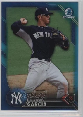 2016 Bowman Chrome Prospects Blue Refractor /150 Wilkerman Garcia #BCP164 - Image 1 of 2