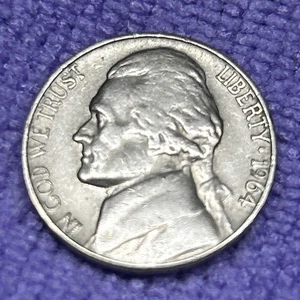 1964-P Jefferson Nickel Mint Error, US 5c Coin REVERSE Lamination & Rim Errors  - Picture 1 of 10