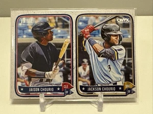 2024 Onyx Vintage Baseball #OVJCJC Jaison Chourio & Jackson Chourio - Bild 1 von 2