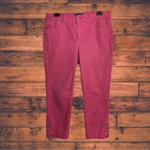 Pantalones de mezclilla Talbots rosa simplemente favorecedores de 5 bolsillos talla 10 pequeños - Imagen 1 de 5