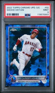👑 2022 TOPPS CHROME UPDATE SAPPHIRE EDITION 92 SHOHEI OHTANI 💎 PSA 🎁 DODGERS - Picture 1 of 3