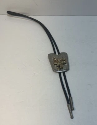 Sillín Western vintage Bolo Tie tono plata y dorado Foto 1 de 4