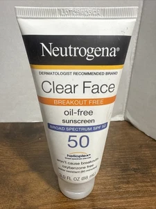 Neutrogena klares Gesicht LSF 50 Sonnencreme für fettige Haut - 3 flüssige Unzen NEU - Bild 1 von 3