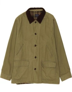 LANDS END Mens Utility Jacket UK 42 XL Green Cotton AU15 - Picture 1 of 4
