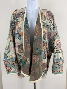 Chaqueta KOKOPELLI Nuevo México Vintage Océano Tema Tapiz Frente Abierto Talla M - Imagen 1 de 10