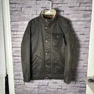 Fatface Broadsands braun kariert gefüttert Reißverschluss Lammfellkragen Wachsjacke Gr. S - Bild 1 von 13