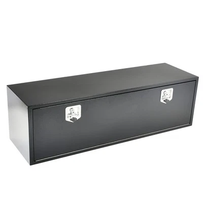 Steel 60"X18"X18" Black Underbody Truck Toolbox Trailer Pickup Storage Tool Box - Image 1 of 4