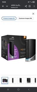 ARRIS G18 AX1800 D3.1 Wi-Fi 6 Cable Modem Router Brand New Sealed Black - Picture 1 of 4