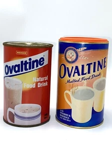 Rare Vintage Lot 2 Ovaltine Tins Australia England Use By 1988 1998 Full Wander - Picture 1 of 11