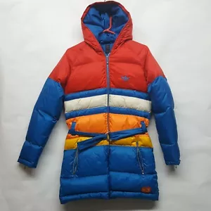 Adidas Carlo Gruber CG 68 Down Winter Jacket Sz 7 8 Eur 38 Rainbow Rare - Picture 1 of 12