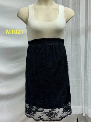 Vestido para mujer, MED, negro/blanco, rapsodia, sin mangas, sesión de maternidad, encaje Foto 1 de 4