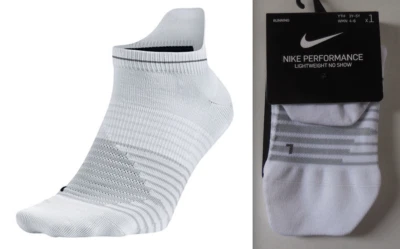 Nike Performance Lightweight No Show Socks Women Youth 1 Pair White/Grey - Image 1 of 4